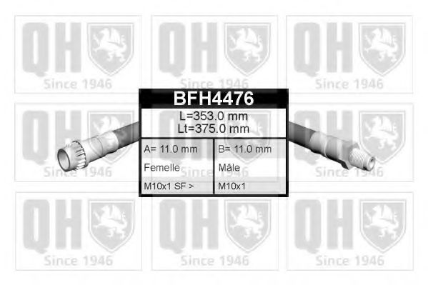QUINTON HAZELL BFH4476 Тормозной шланг QUINTON HAZELL 