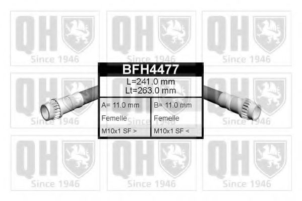 QUINTON HAZELL BFH4477 Тормозной шланг QUINTON HAZELL 
