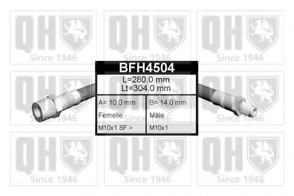 QUINTON HAZELL BFH4504 Тормозной шланг QUINTON HAZELL 