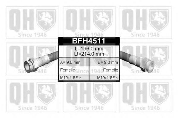 QUINTON HAZELL BFH4511 Тормозной шланг QUINTON HAZELL 