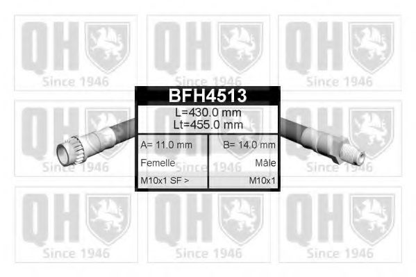 QUINTON HAZELL BFH4513 Тормозной шланг QUINTON HAZELL 