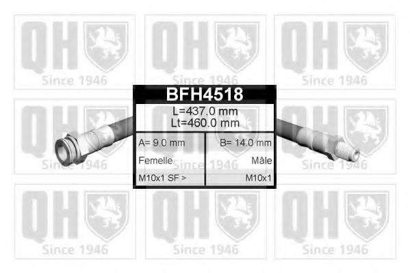 QUINTON HAZELL BFH4518 Тормозной шланг QUINTON HAZELL 