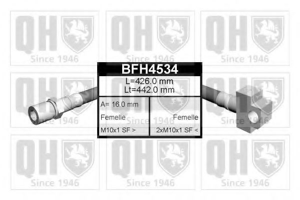 QUINTON HAZELL BFH4534 Тормозной шланг QUINTON HAZELL 