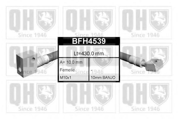 QUINTON HAZELL BFH4539 Тормозной шланг QUINTON HAZELL 