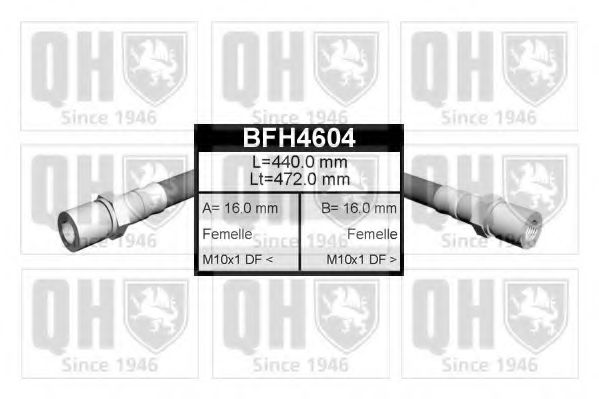QUINTON HAZELL BFH4604 Тормозной шланг QUINTON HAZELL 