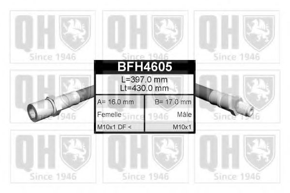 QUINTON HAZELL BFH4605 Тормозной шланг QUINTON HAZELL 