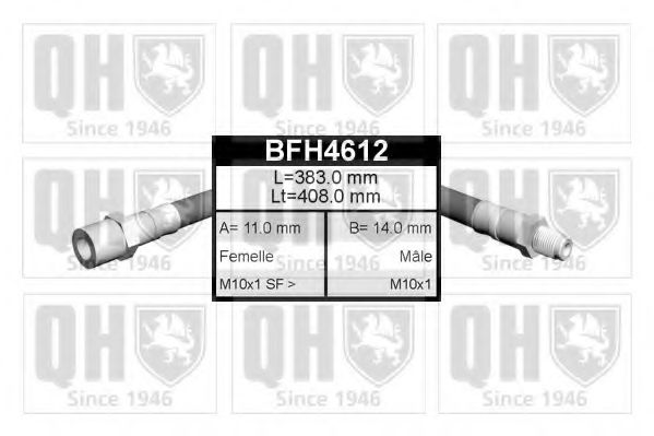 QUINTON HAZELL BFH4612 Тормозной шланг QUINTON HAZELL 