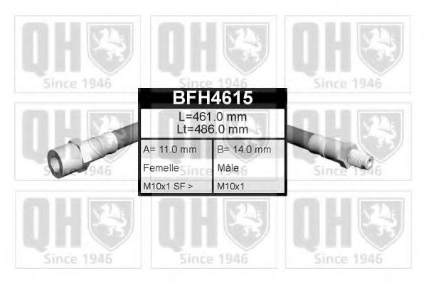 QUINTON HAZELL BFH4615 Тормозной шланг QUINTON HAZELL 