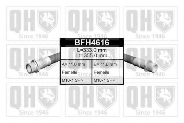 QUINTON HAZELL BFH4616 Тормозной шланг QUINTON HAZELL 
