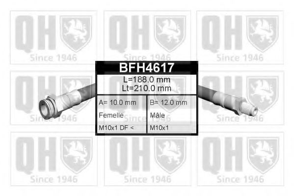 QUINTON HAZELL BFH4617 Тормозной шланг QUINTON HAZELL 