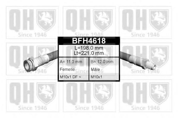 QUINTON HAZELL BFH4618 Тормозной шланг QUINTON HAZELL 