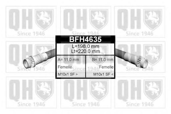 QUINTON HAZELL BFH4635 Тормозной шланг QUINTON HAZELL 