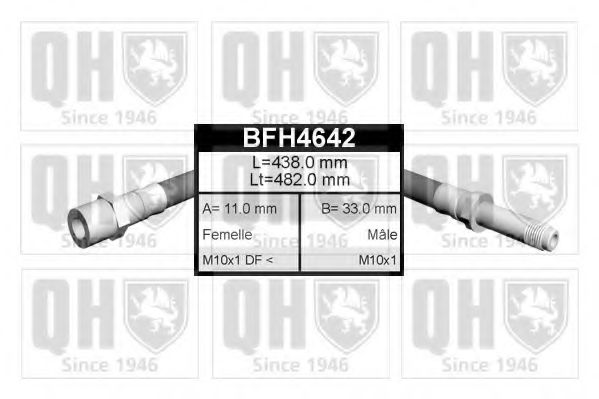 QUINTON HAZELL BFH4642 Тормозной шланг QUINTON HAZELL 