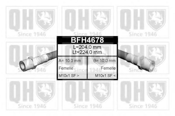 QUINTON HAZELL BFH4678 Тормозной шланг QUINTON HAZELL 