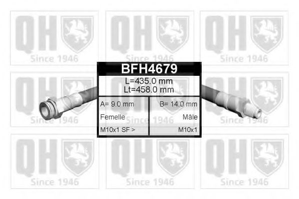 QUINTON HAZELL BFH4679 Тормозной шланг 