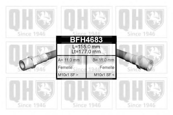QUINTON HAZELL BFH4683 Тормозной шланг QUINTON HAZELL 