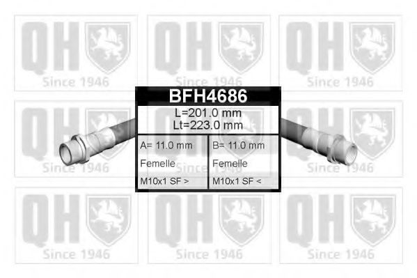 QUINTON HAZELL BFH4686 Тормозной шланг QUINTON HAZELL 