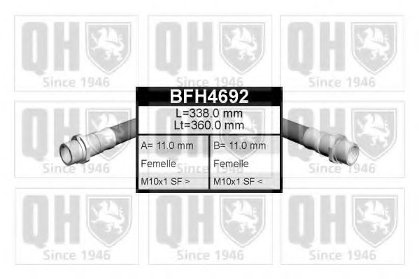 QUINTON HAZELL BFH4692 Тормозной шланг QUINTON HAZELL 
