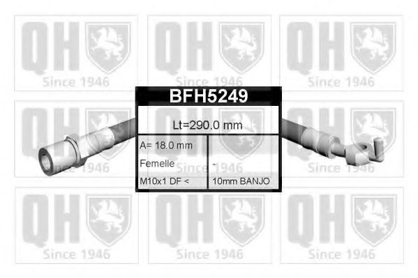 QUINTON HAZELL BFH5249 Тормозной шланг QUINTON HAZELL для LAND ROVER