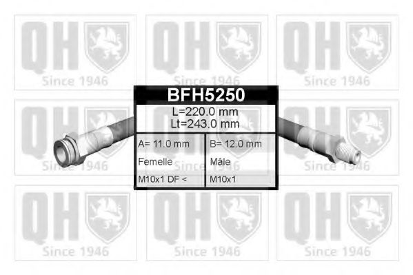 QUINTON HAZELL BFH5250 Тормозной шланг QUINTON HAZELL для LAND ROVER