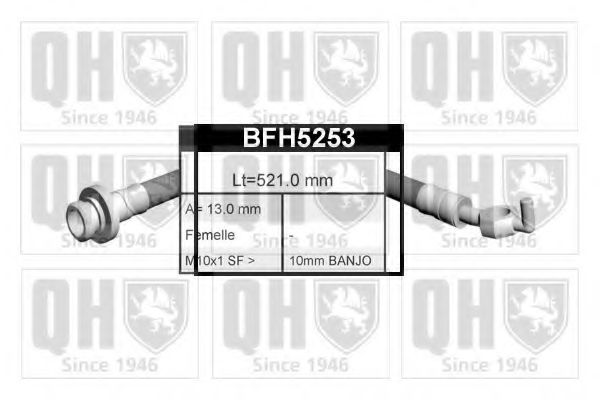 QUINTON HAZELL BFH5253 Тормозной шланг QUINTON HAZELL для LAND ROVER