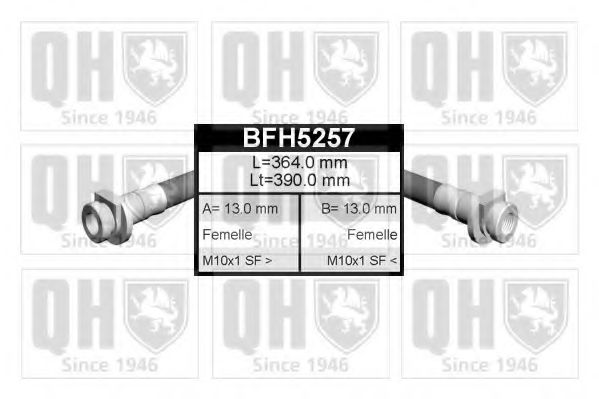 QUINTON HAZELL BFH5257 Тормозной шланг QUINTON HAZELL для LAND ROVER