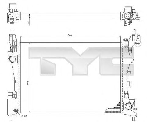 TYC 7090018 Радиатор охлаждения двигателя TYC для FIAT
