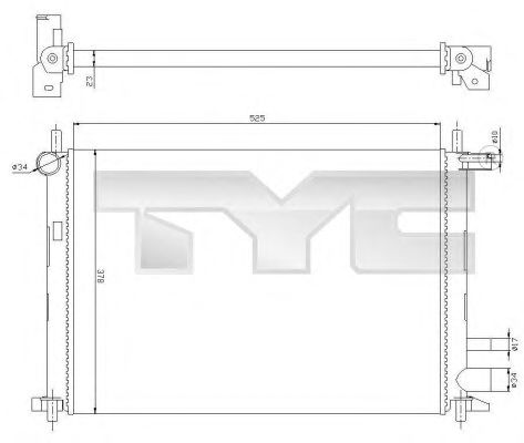 TYC 7100054 Радиатор охлаждения двигателя TYC 