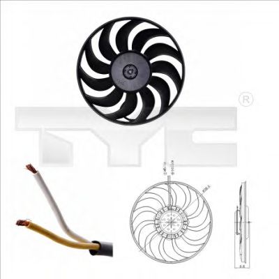 TYC 8020051 Вентилятор системы охлаждения двигателя TYC 