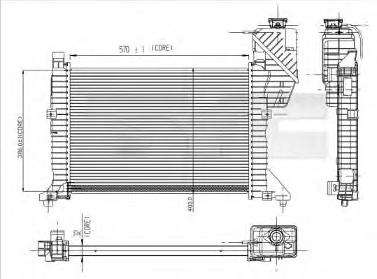 TYC 7210003 Радиатор охлаждения двигателя TYC для MERCEDES-BENZ