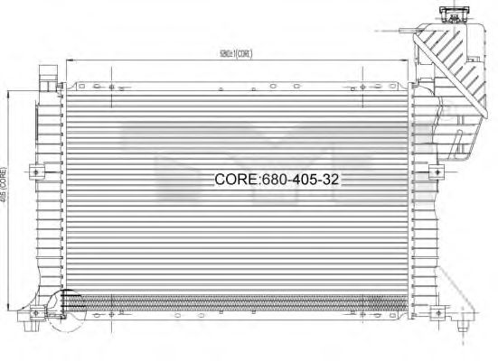 TYC 7210007 Радиатор охлаждения двигателя TYC для MERCEDES-BENZ