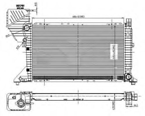 TYC 7210010 Радиатор охлаждения двигателя TYC для MERCEDES-BENZ