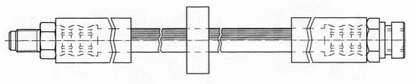 FERODO FHY2504 Тормозной шланг FERODO для SAAB