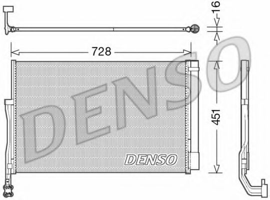 DENSO DCN02007 Радиатор кондиционера DENSO 