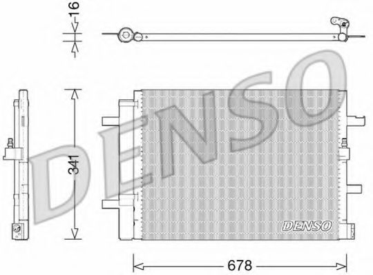 DENSO DCN02026 Радиатор кондиционера DENSO 