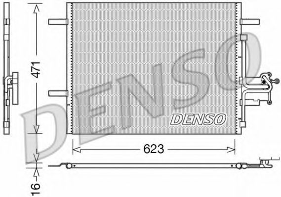 DENSO DCN33010 Радиатор кондиционера для VOLVO V60