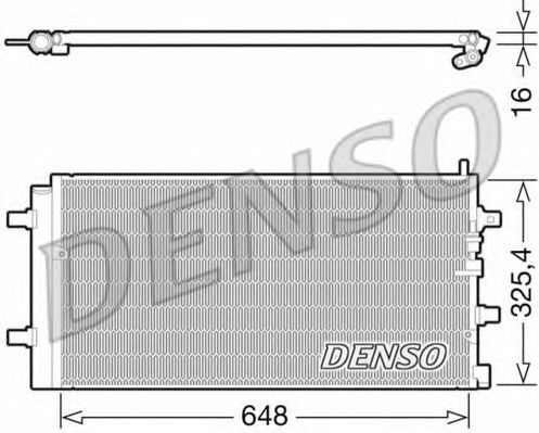 DENSO DCN02002 Радиатор кондиционера DENSO 