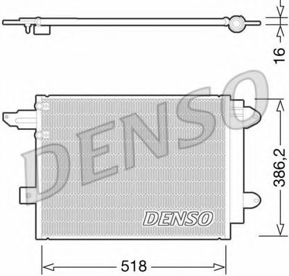 DENSO DCN02005 Радиатор кондиционера DENSO 