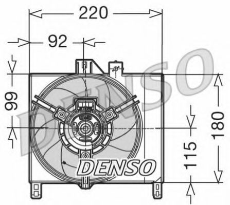 DENSO DER16003 Вентилятор системы охлаждения двигателя для SMART