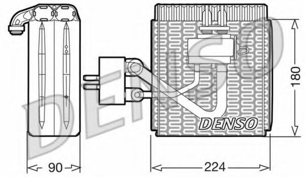 DENSO DEV09002 Испаритель кондиционера DENSO для FIAT
