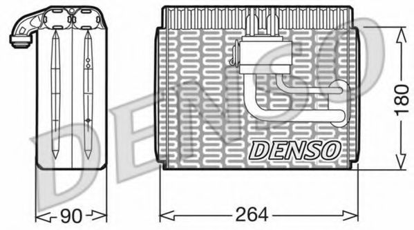 DENSO DEV09004 Испаритель кондиционера DENSO для FIAT