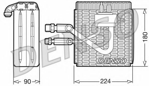 DENSO DEV09005 Испаритель кондиционера DENSO для FIAT