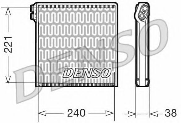 DENSO DEV09102 Испаритель кондиционера DENSO для FIAT