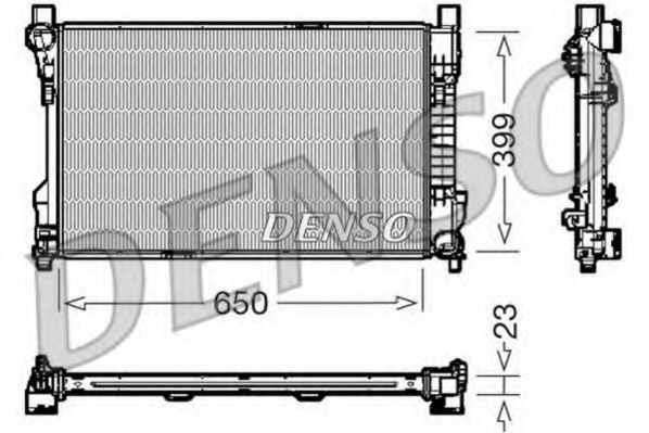 DENSO DRM17081 Радиатор охлаждения двигателя DENSO для MERCEDES-BENZ
