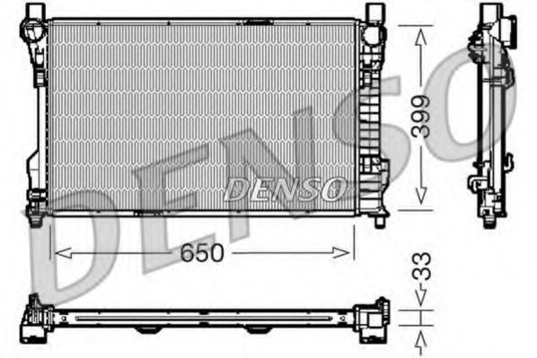 DENSO DRM17082 Радиатор охлаждения двигателя DENSO 