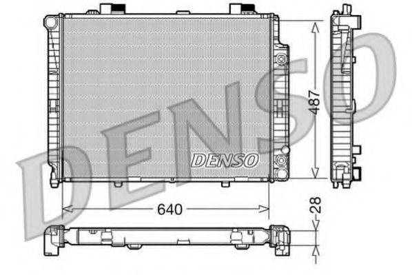 DENSO DRM17088 Радиатор охлаждения двигателя DENSO для MERCEDES-BENZ E-CLASS