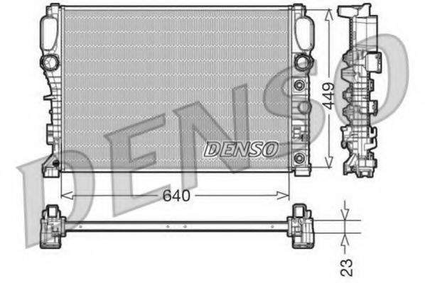 DENSO DRM17090 Радиатор охлаждения двигателя DENSO для MERCEDES-BENZ E-CLASS