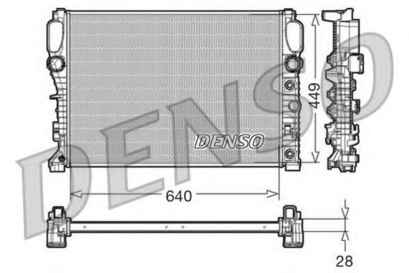 DENSO DRM17091 Радиатор охлаждения двигателя для MERCEDES-BENZ E-CLASS (W211)