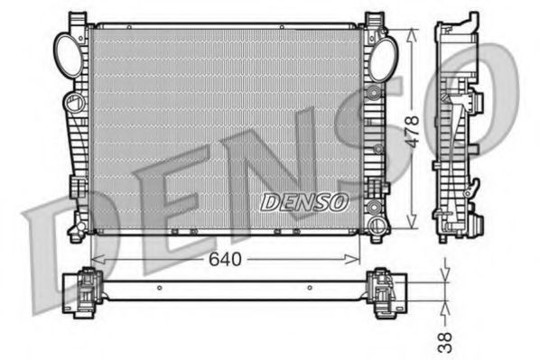 DENSO DRM17094 Радиатор охлаждения двигателя для MERCEDES-BENZ CL-CLASS