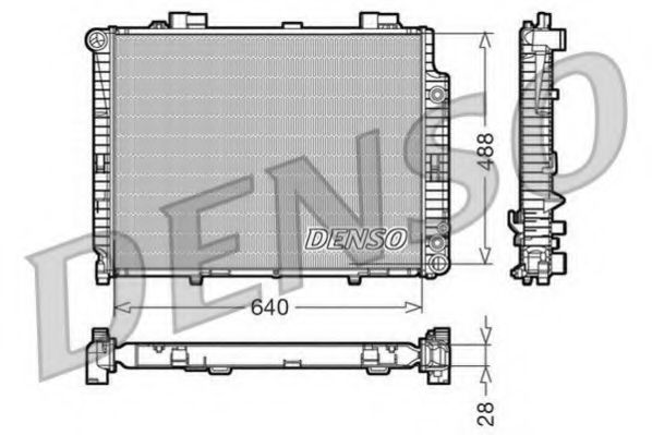 DENSO DRM17101 Радиатор охлаждения двигателя DENSO для MERCEDES-BENZ E-CLASS